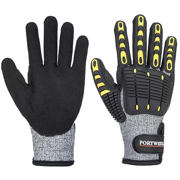 Portwest Anti-Impact Cut Resist 5 Glove, Grey/Black 