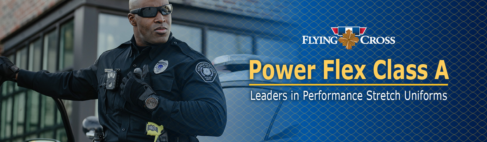 Flying Cross power flex class A uniforms.