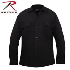 Rothco Lightweight Tactical LS Shirt, Black 