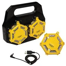 Aervoe 4 Flare Kit, Amber LEDs w/Charging Case, Safety Yellow 