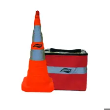 Aervoe 28" Collapsible Safety Cone Kit, 5-Pack, LED, Orange 