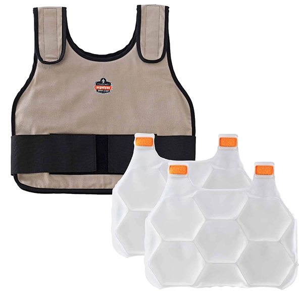 Ergodyne Standard Cooling Vest, Includes Charge Pack 