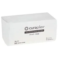 Curaplex Non-Sterile Gauze Sponge, Woven, 12 Ply, 4x4