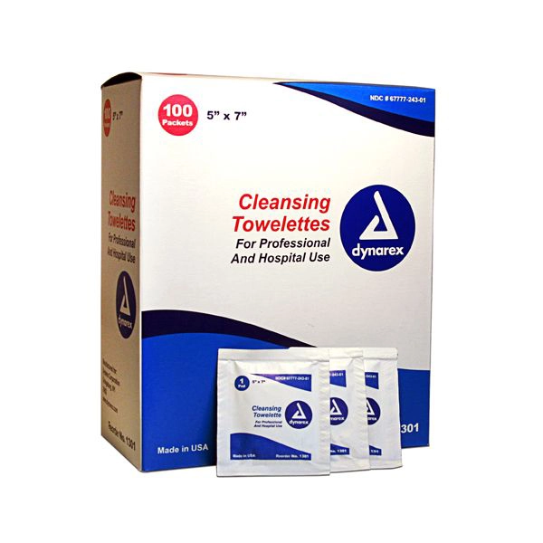 Dynarex BZK Antiseptic Towel. (100/Box) 