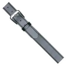 Dutyman Belt, Plain, Black Silver Buckle