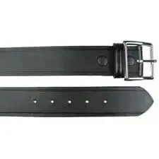 Dutyman Belt, Black, Plain 1.75", Silver Buckle
