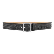 Dutyman 1.75" Black Belt, BW, Silver Buckle 