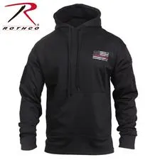 Rothco Thin Red Line Black Conceal Carry Hoodie