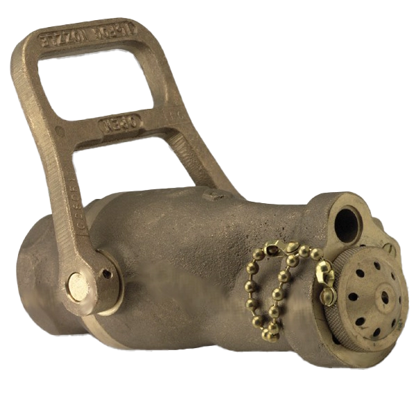 Akron Nozzle, 1.5", 4AN Navy, Fog Tip, Brass
