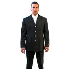 Anchor Dress Coat, Cl A, Navy Single Breasted, Silver FD
