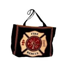 Mill Street Design Tote Bag, Fire Rescue Maltese Cross 