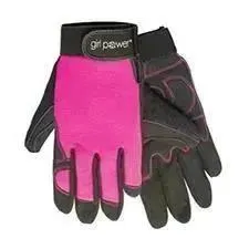 ERB Industries Women's Fit Mechanics Glove/Pink&Black/MD