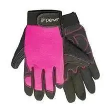 ERB Industries Women's Fit Mechanics Glove/Pink&Black/MD 