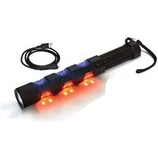 Aervoe ProGuard Tactical Baton Flare Red & Blue LEDs wCharger
