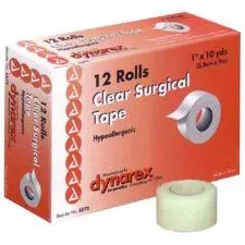 Dynarex Transparent Surgical Tape, 1" x 10 Yards