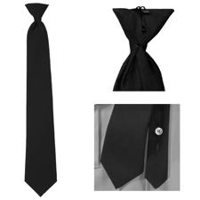 Black Clip On Tie 22"