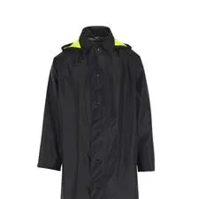 Neese Raincoat, 48" Reversible Black/Lime W/Hood & Trim 