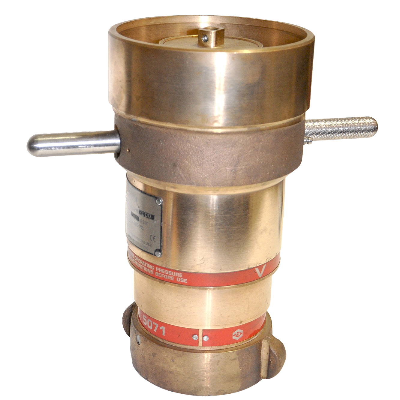 Akron Nozzle, 3.5", Akromatic 2000, Manual, Brass 