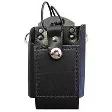 Boston Leather Radio Holder w/ DRing & Elastic Strap
