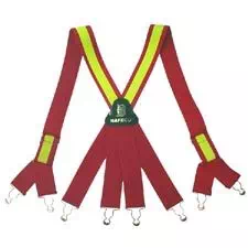 Suspender, Red, Metal Yellow Trim, NAFECO Logo