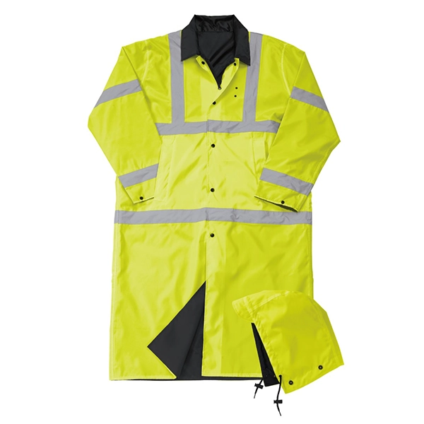Liberty Raincoat, 49", ANSI 3 Reversible, Yellow/Black 