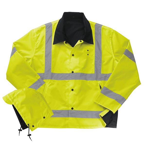 Liberty Reversible Rain Jacket ANSI 3, Yellow/Black
