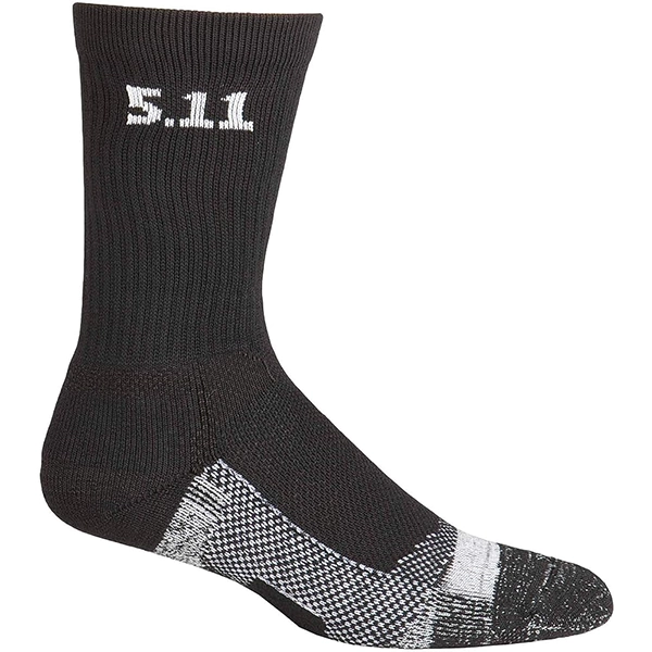 5.11 Socks, Level I, 6" Black, Sz: L