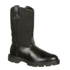 Rocky Boot, Pull-On Wellington 10" Black 