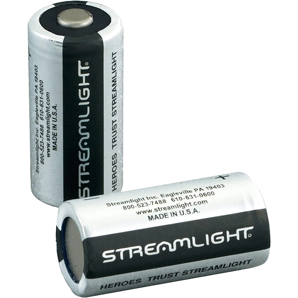 Streamlight 3V Lithium Battery Pack of 2, CR123A 