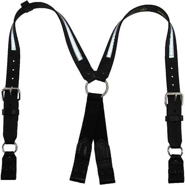 Boston Leather Suspender Snap On Loop, Reflective 