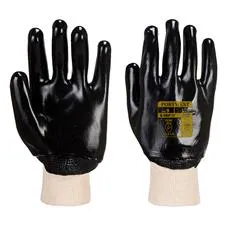 Portwest PVC Knitwrist Glove Black 