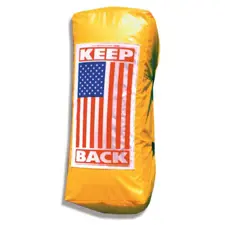 Fire Research Skull Saver, 23" x 9" x 8", US Flag, Yellow 