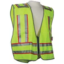 AV 5-Pt Breakaway Safety Vest, L/Y, Carbon Fiber Ripstop 