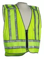 5PT Breakaway HiViz Vest, ANSI Lime/Yel Warp Knit, Black Edge