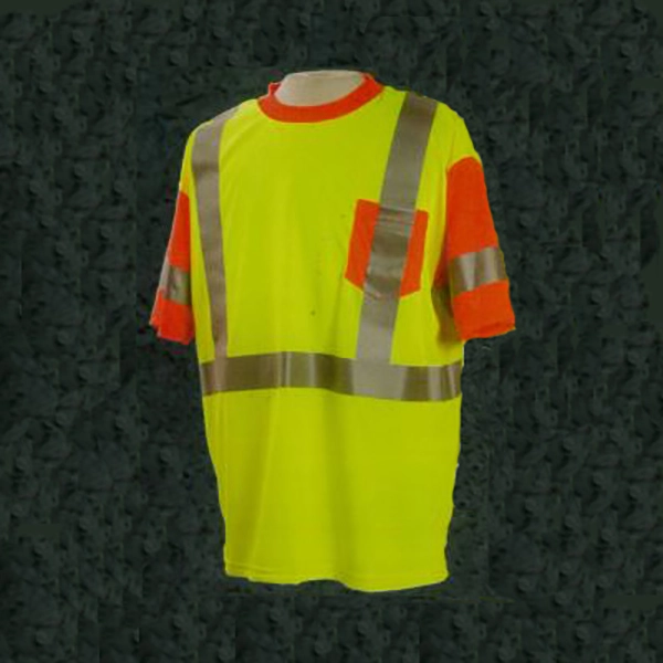 Hi-Vis T-Shirt, Jersey Knit Class 3, ANSI, SS, Lime, Sz 6 