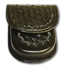 Don Hume Handcuff Case, Black Basketweave w/ Hidden Snap 