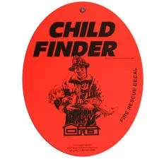 Eagle Dist "Childfinder" Home Rescue Window Sign 