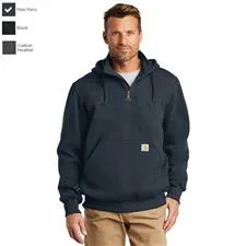 Carhartt Rain Defender Hooded Zip Mock Sweatshirt 