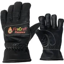 FireCraft Phoenix Leather Structural Firefighting Gloves NFPA, Gauntlet