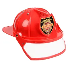 Aeromax Firefighter Helmet Includes Visor, Red 