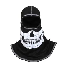 Majestic Speciality Hood, FI, Black Hood, White Skull 