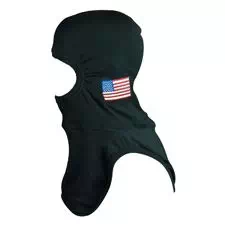 Majestic Speciality Hood, Black, US Flag Embroidered