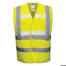 Portwest Safety Vest, Triple Technology, Yellow, CL 2 