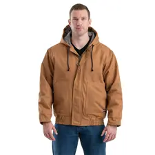 Berne Jacket, Brown Duck Cotton, Hood 