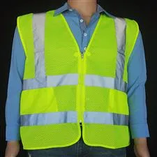 Hi-Viz Safety Vest, ANSI Class II, Zipper Front 