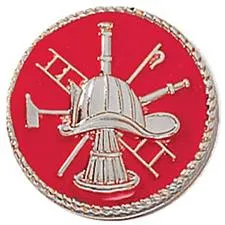 Blackinton Collar Insignia Silver Fire Scramble Pin 