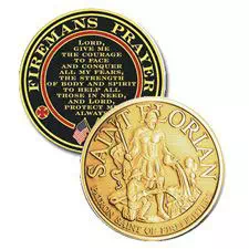 Blackinton Challenge Coin, Fireman's Prayer/St. Florian 