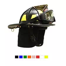 LION American Heritage Leather Helmet w/ ESS FirePro Goggles 