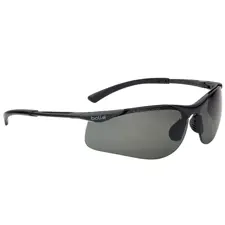 Bolle Contour II Glasses Smoke Lens, Black Frame 