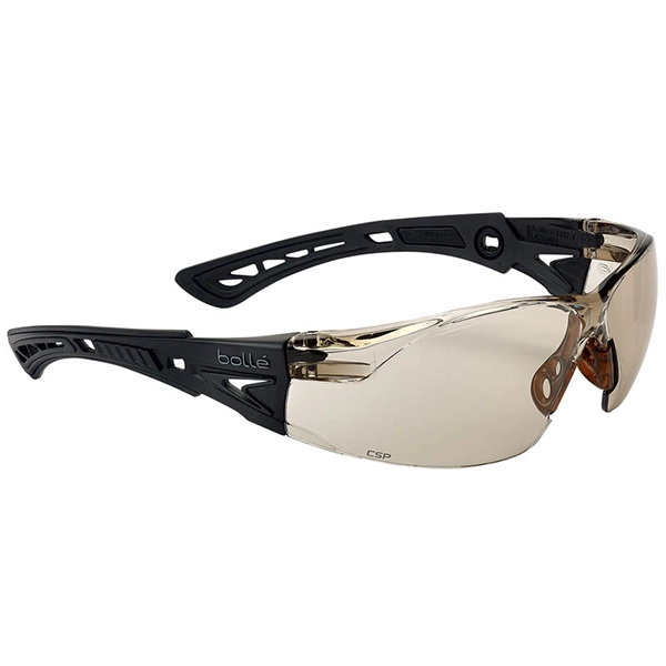 Bolle Rush+ Glasses Copper Lens, Black Frames 